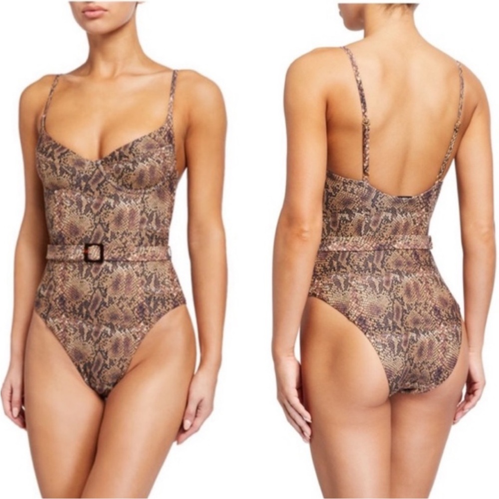 Weworewhat Danielle Python One Piece Swimsuit Nwt - image 1